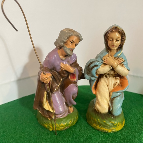 Fontanini Nativity Vintage Chalkware Plaster Paper Mache Creche - Picture 2 of 10